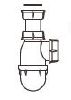 SIPHON FRANKE 1 CUVE SORTIE 40 x 49 mm 016793 sans prise lave-vaisselle