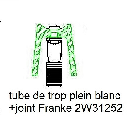 FLEXIBLE TUBE BLANC 2W31252 EVIER FRANKE JAVA 