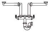 SIPHON FRANKE 2 CUVES GAIN D'ESPACE SPAZI02 034453 avec prise lave-vaisselle