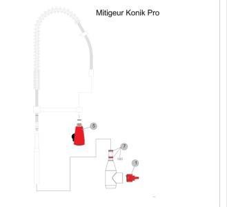 Pièces détachées mitigeur Franke Konik chrome
