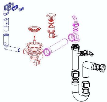 VIDAGE COMPLET 593743  POUR ÉVIER MYTHOS FUSION MTF611